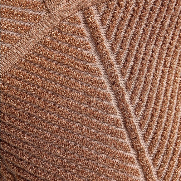 Herve Leger Midi Dress w/ Crystal Embellishment |Light Rose gold - Picture 12 of 16